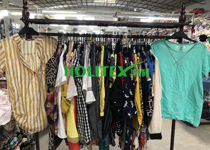 Blusas coloridas do algodão de Holitex da roupa tamanho misturado das mulheres usadas para meninas